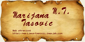 Marijana Tašović vizit kartica